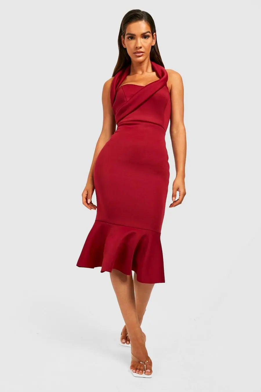 One Shoulder Midi Dress