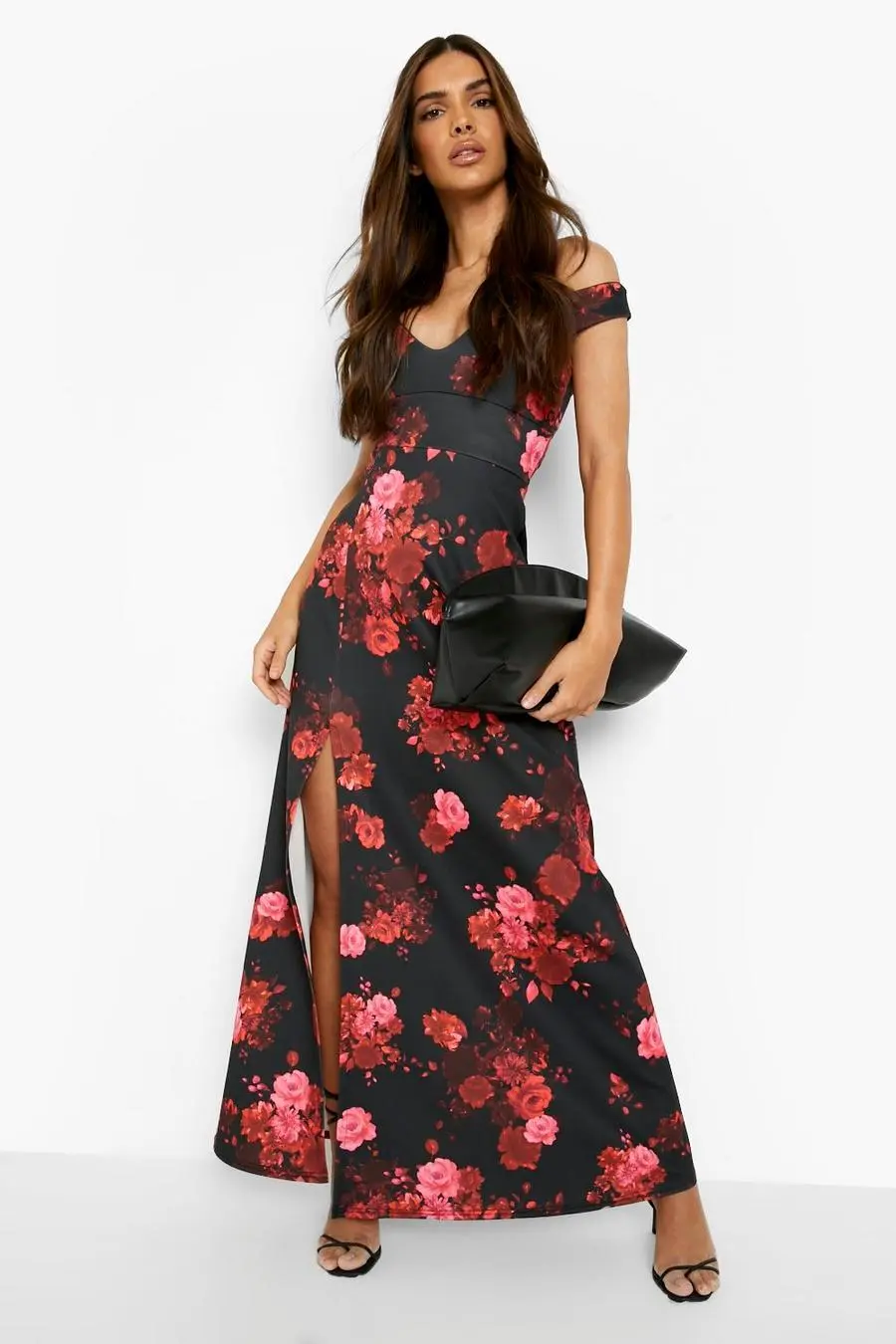 Floral Off The Shoulder Maxi Dress