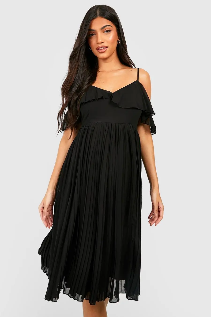 Maternity Occasion Cold Shoulder Dress