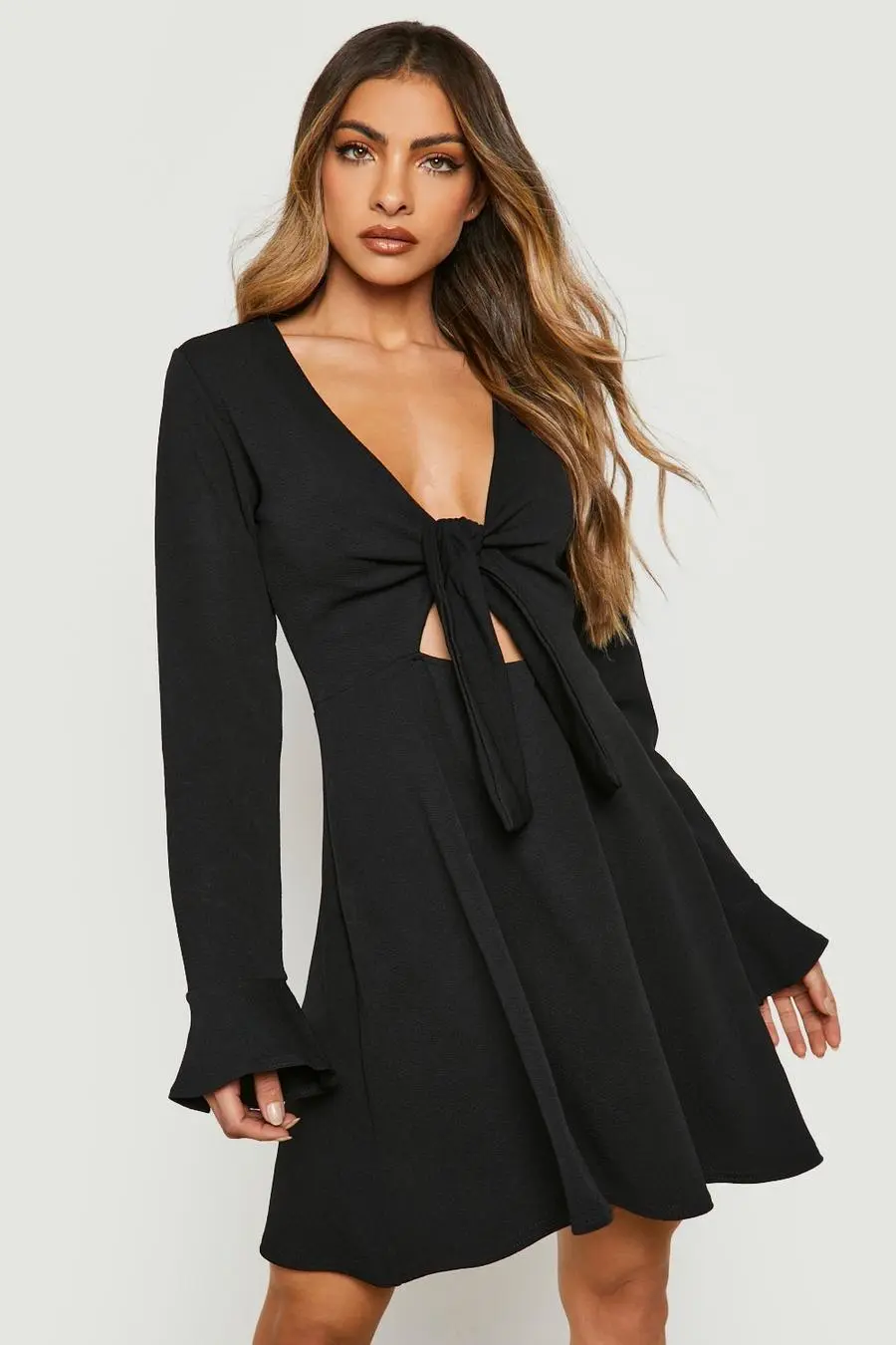 Tie Front Skater Dress