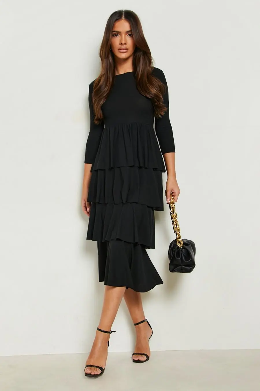 Tiered Ruffle Midaxi Dress