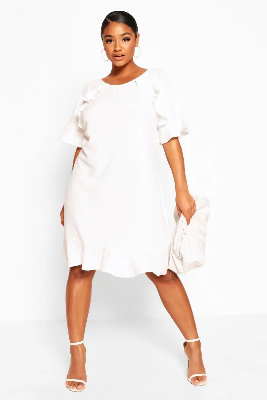 Plus Ruffle Detail Shift Dress