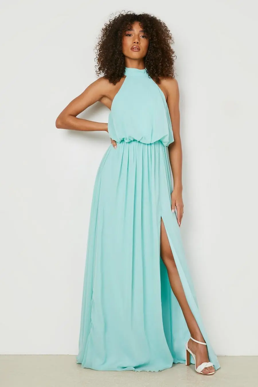 Tall Halter Neck Occasion Maxi Dress