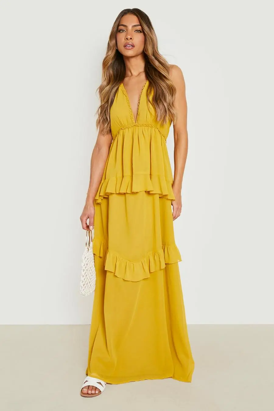 Chiffon Tiered Maxi Dress