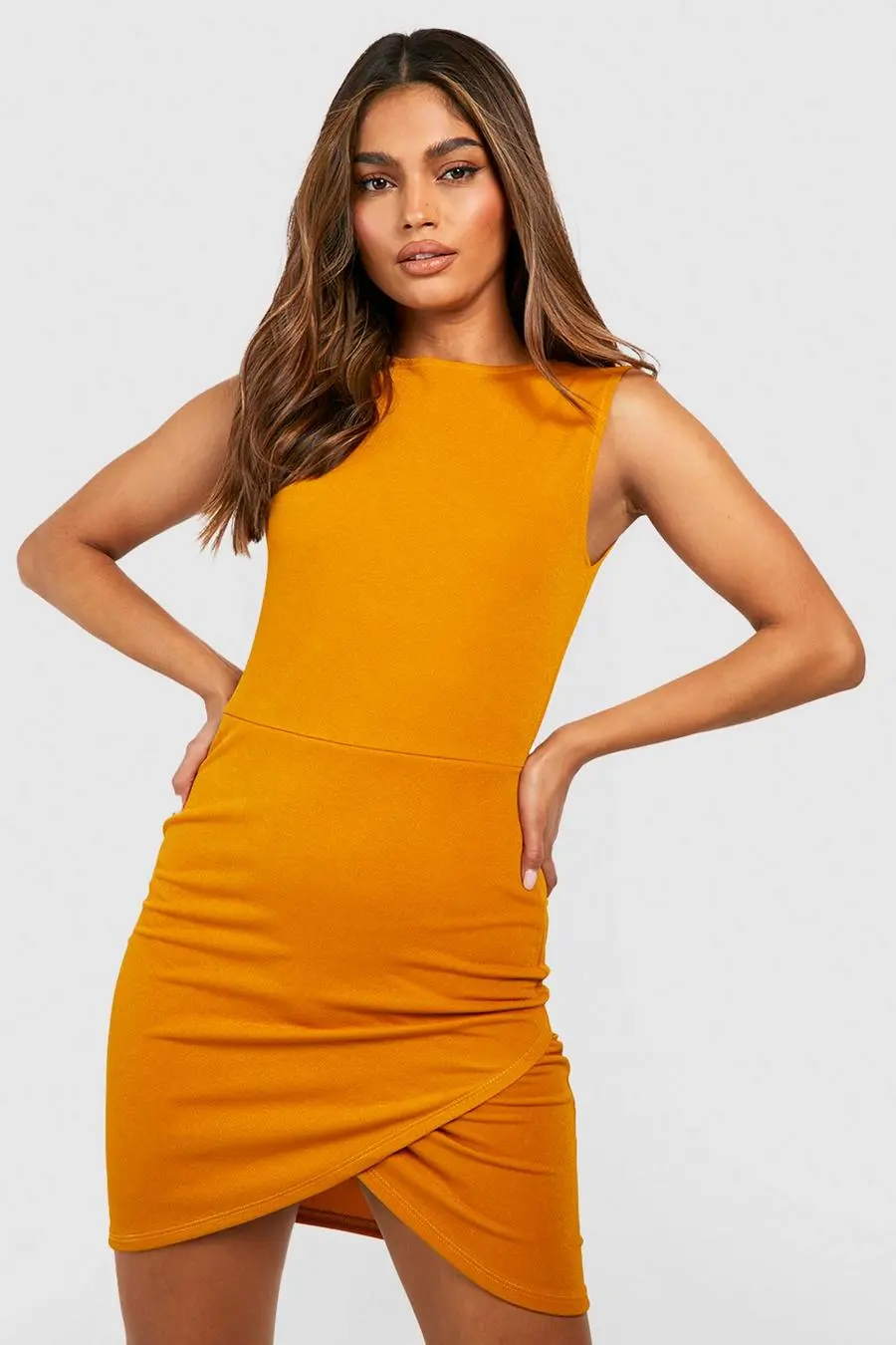 Wrap Front Bodycon Dress